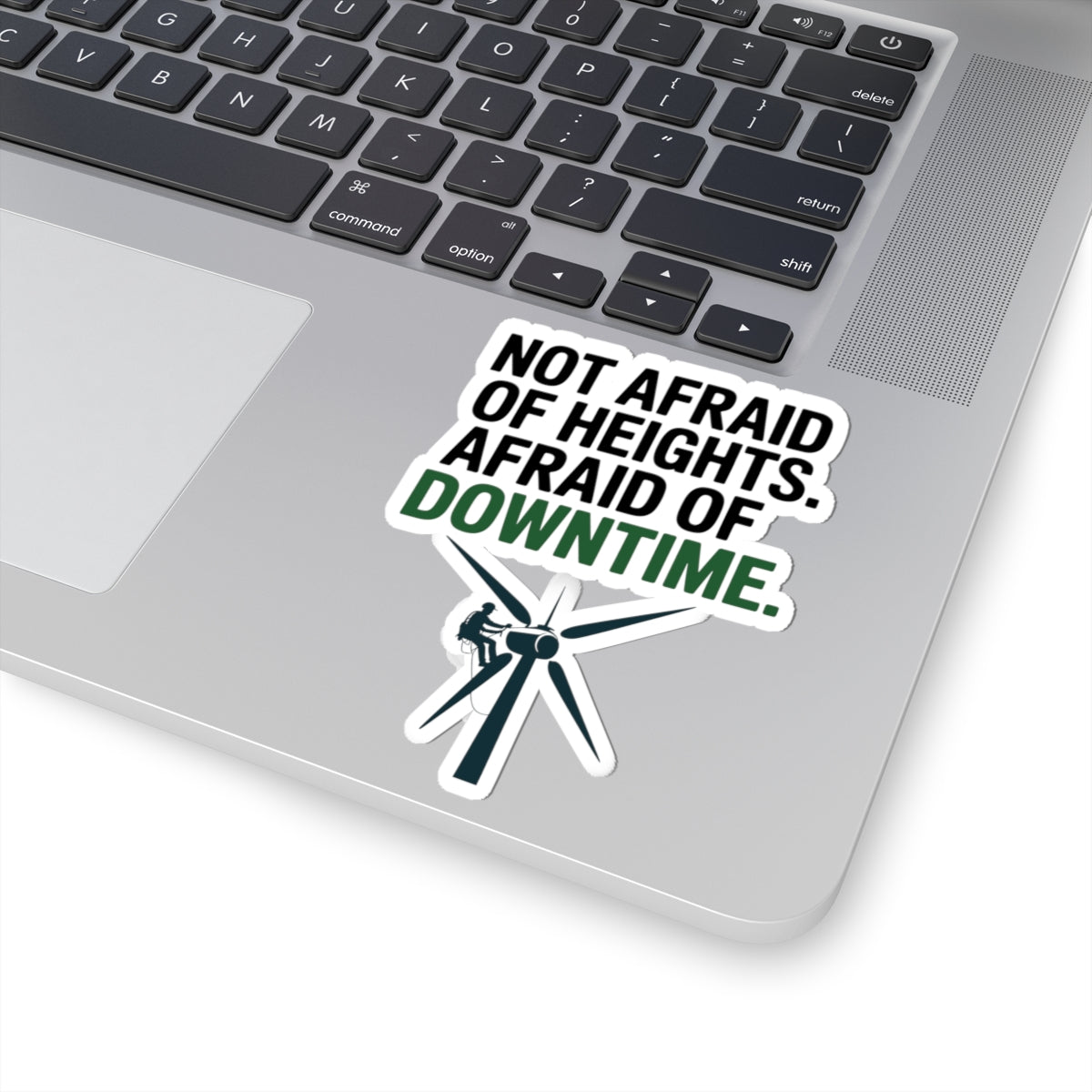 Wind Turbine Downtime Sticker - Industrial Technician Vinyl Decal for Climbers & Repair Crews
