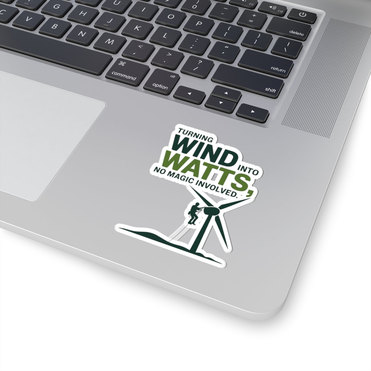 Wind Turbine Tech Sticker - Turning Wind Into Watts Vinyl Decal for Technicians