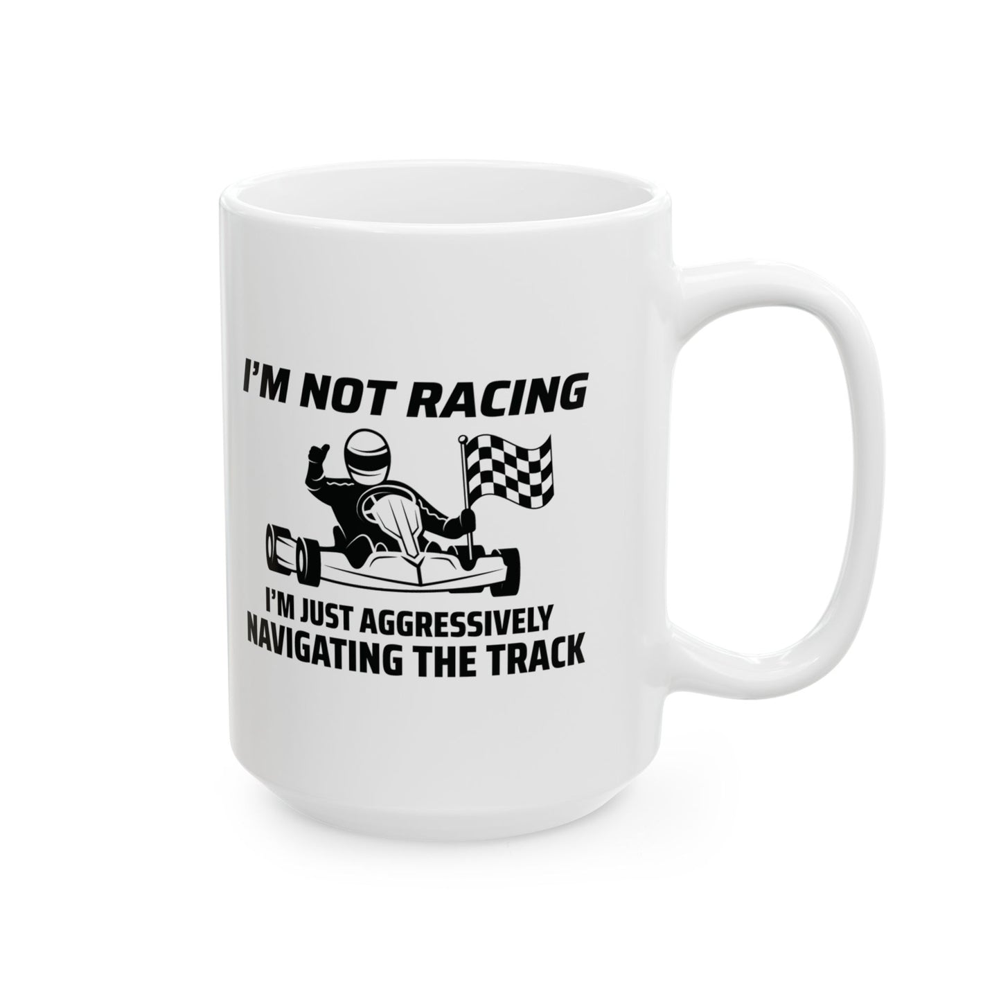 Go Kart Racing Mug Funny Racer Gift – Karting Enthusiast Coffee Cup