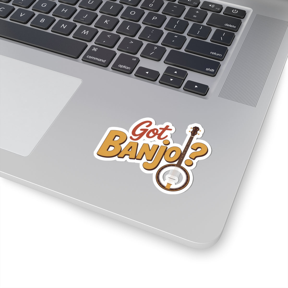 Banjo Sticker – Retro Humor Playful Decal for Bluegrass Musicians Five-String Instrument Lovers