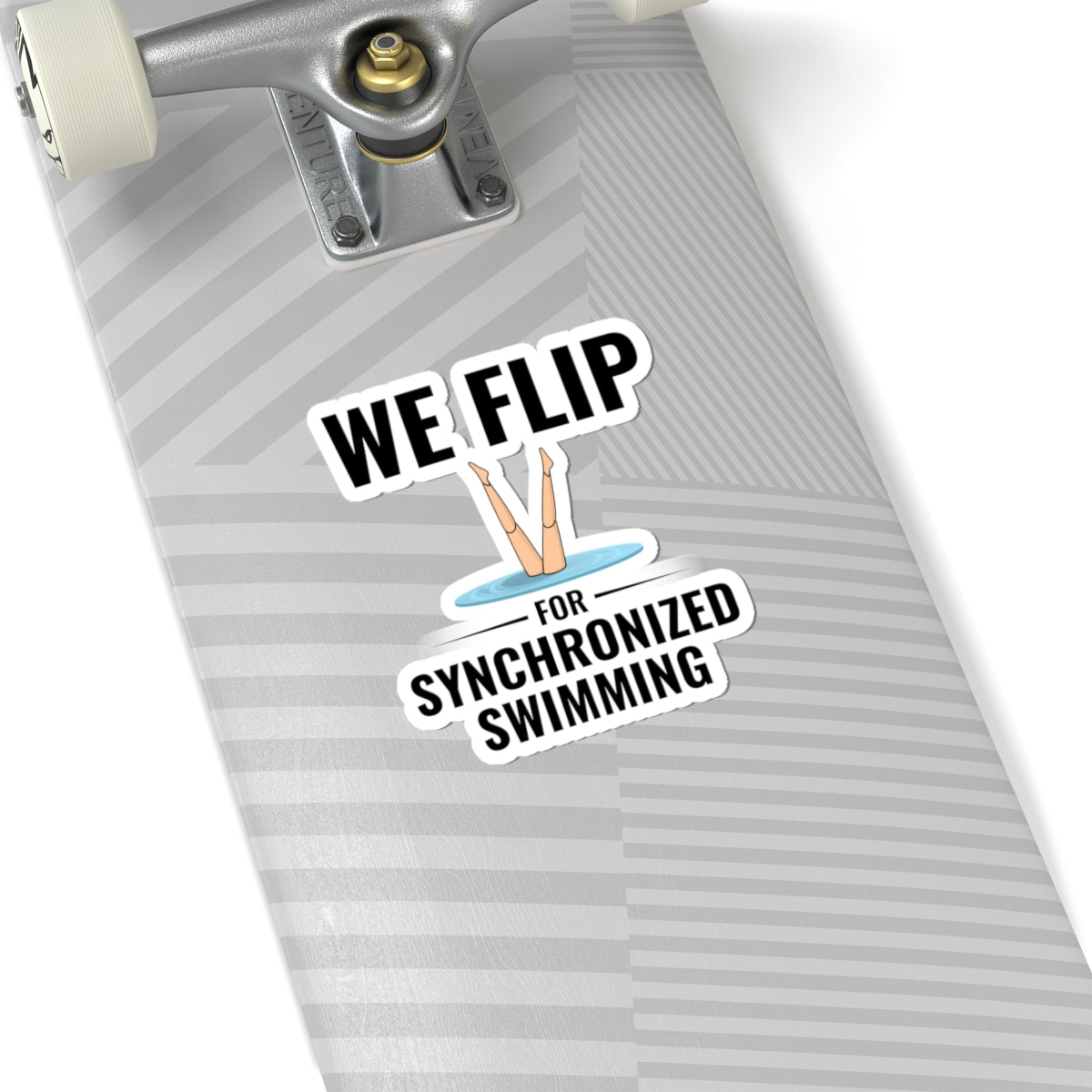 Playful Synchronized Swimming Sticker - Flip For Synchro Vinyl Decal for Athletes