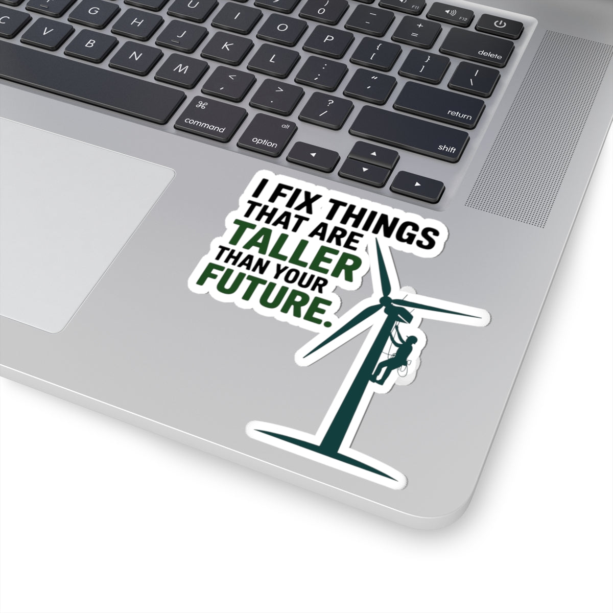 Professional Wind Turbine Technician Sticker - Industrial Vinyl Decal for Engineers & Renewable Energy Workers