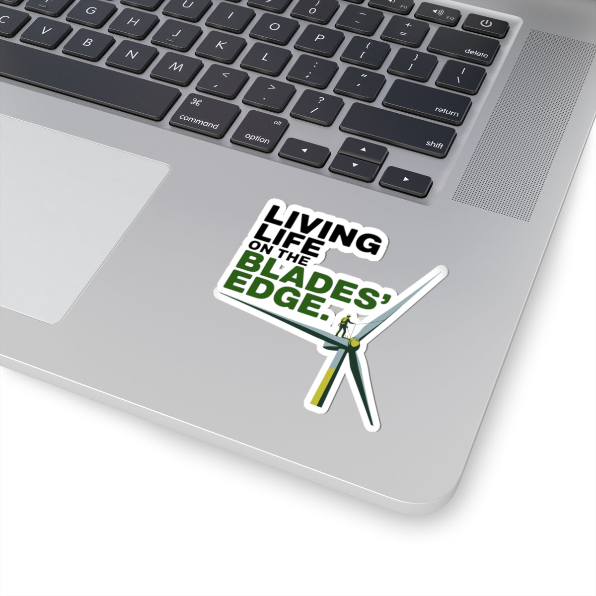 Windmill Technician Sticker - Blades Edge Life Vinyl Decal for Maintenance, Repair