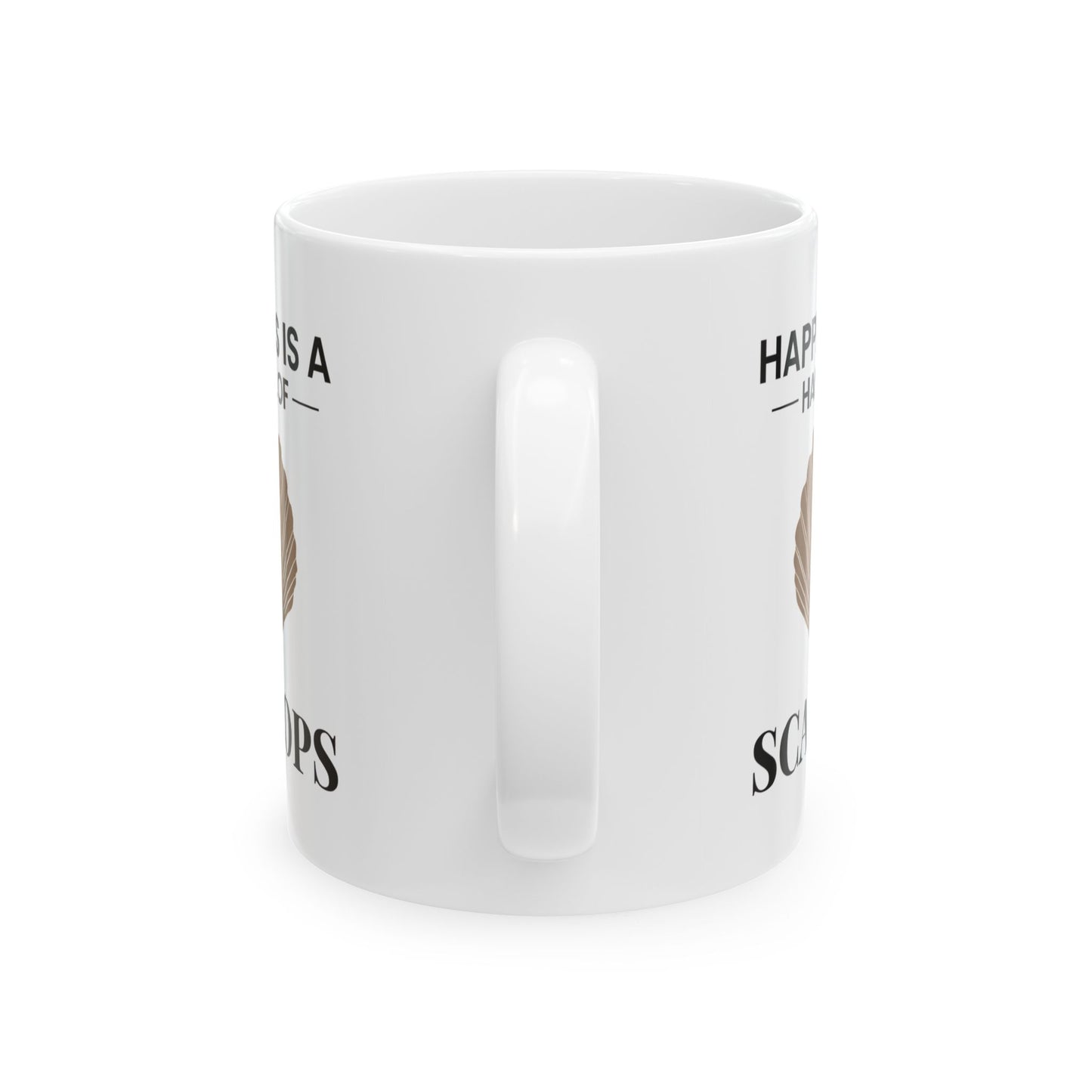 Scallop Happiness Mug, Ocean Lover, Beach Treasure