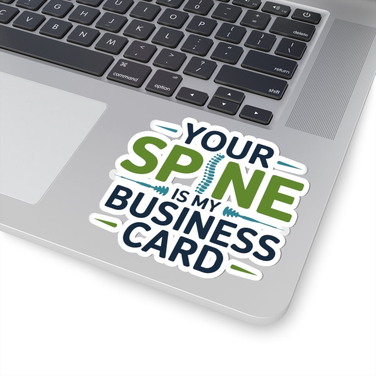 Chiropractic Spine Sticker - Funny Chiropractor Vinyl Decal for Back Pain, Spine Health, and Chiropractic Offices