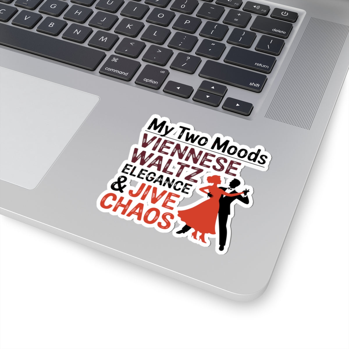 Dance Moods Sticker - Elegance & Chaos Vinyl Decal for Ballroom Dancers, Competition Teams