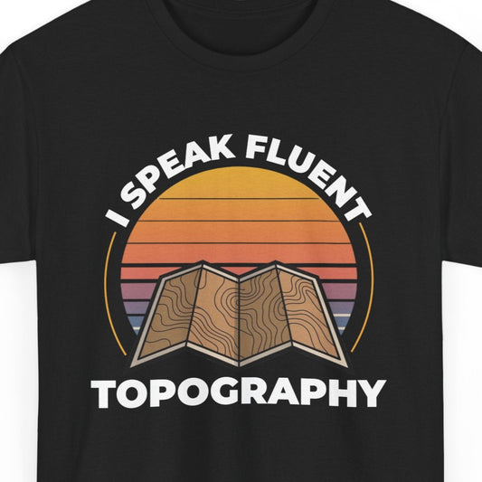 Topographic Map T-Shirt - Cartography Lover Shirt for Surveyors & Outdoor Adventurers
