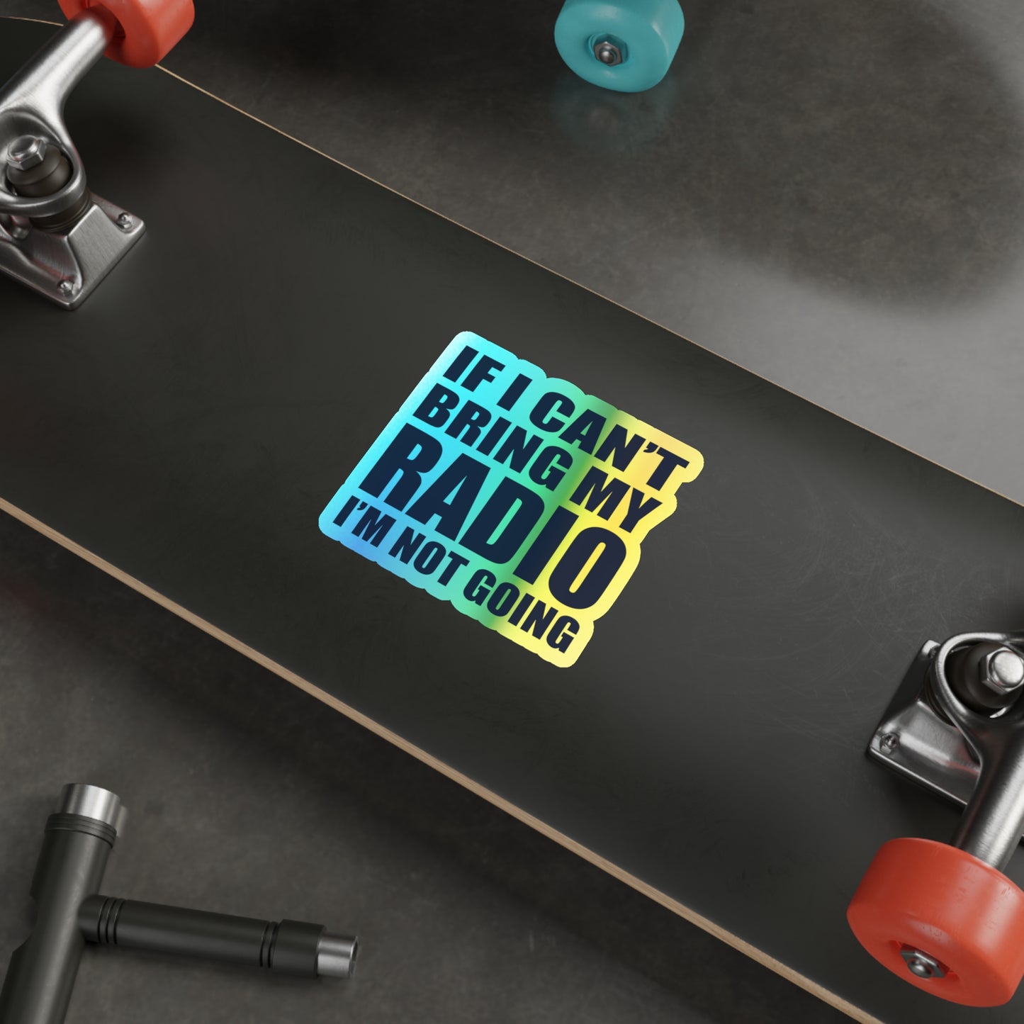 Amateur Ham Radio Operator Stickers Holographic Vinyl Decal - Portable Ops & Field Day Enthusiast