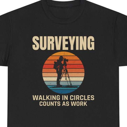Traverse Surveyor T-Shirt - Circular Fieldwork Tee for Geodetic Crews