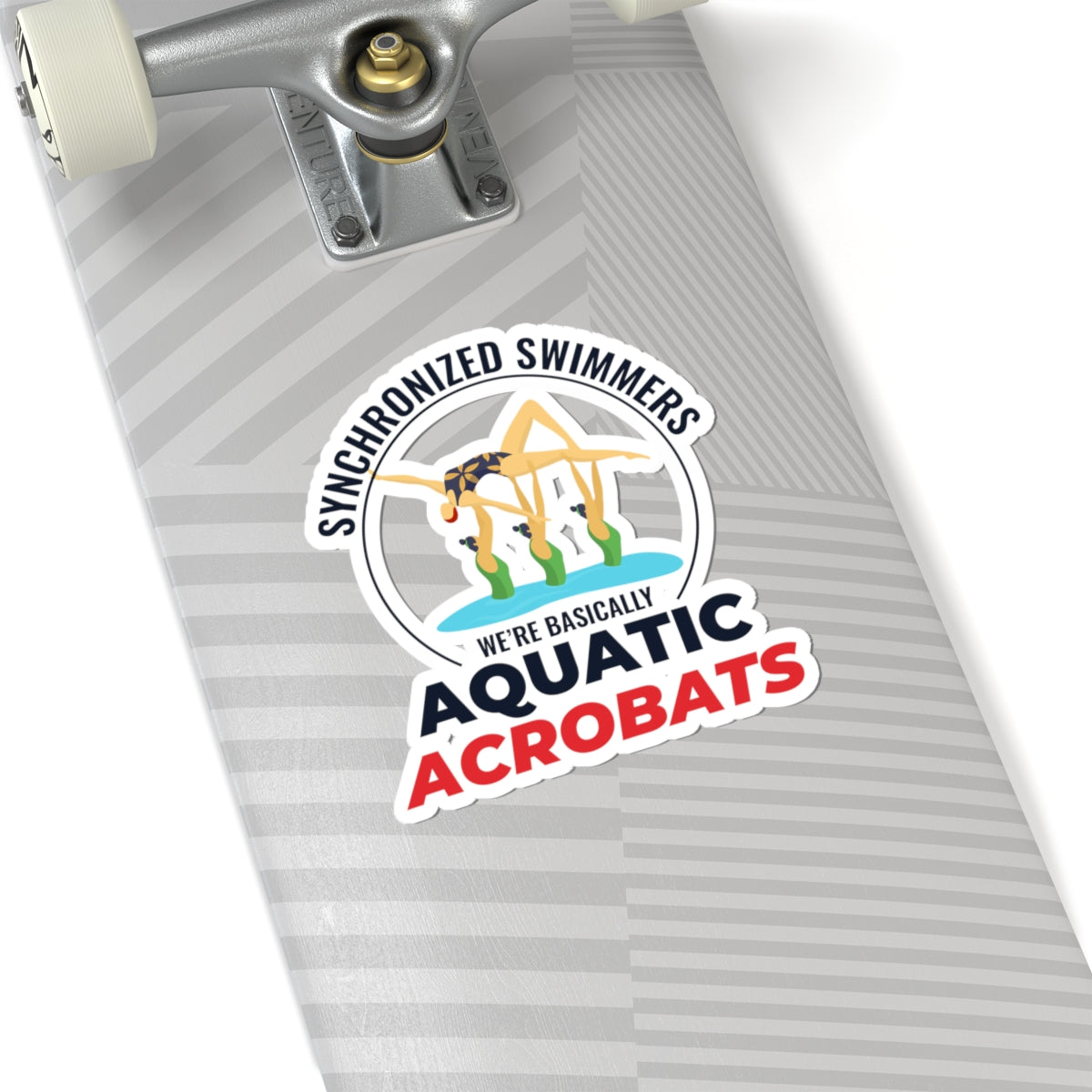 Acrobatic Synchronized Swimming Sticker - Aquatic Performers Vinyl Decal for Athletes