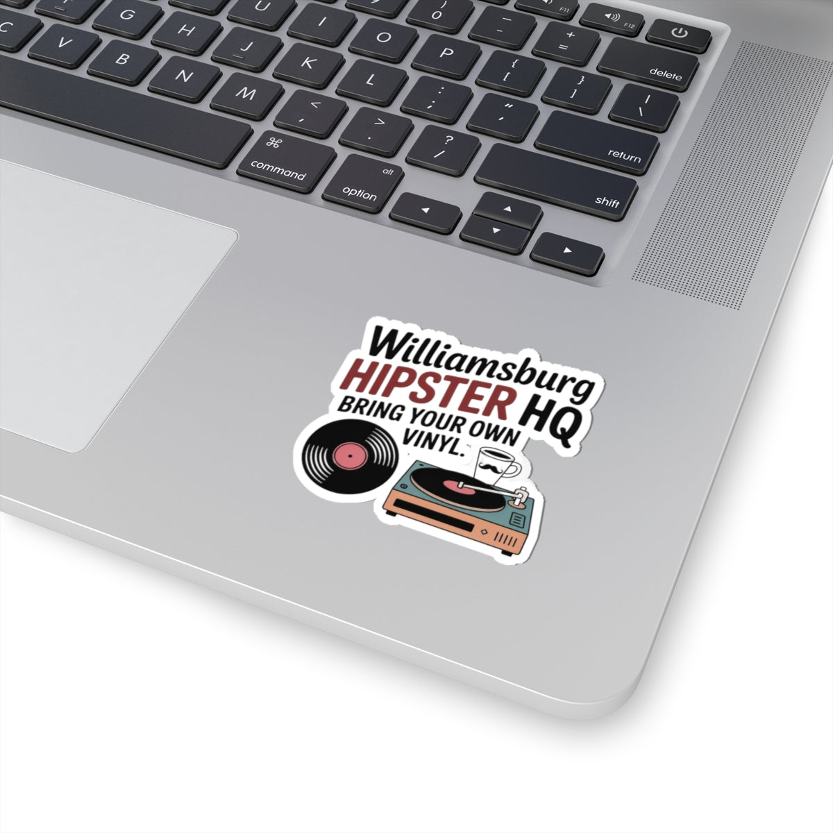 Williamsburg Hipster Sticker - Vinyl & Vintage Vinyl Decal for Brooklyn Purists