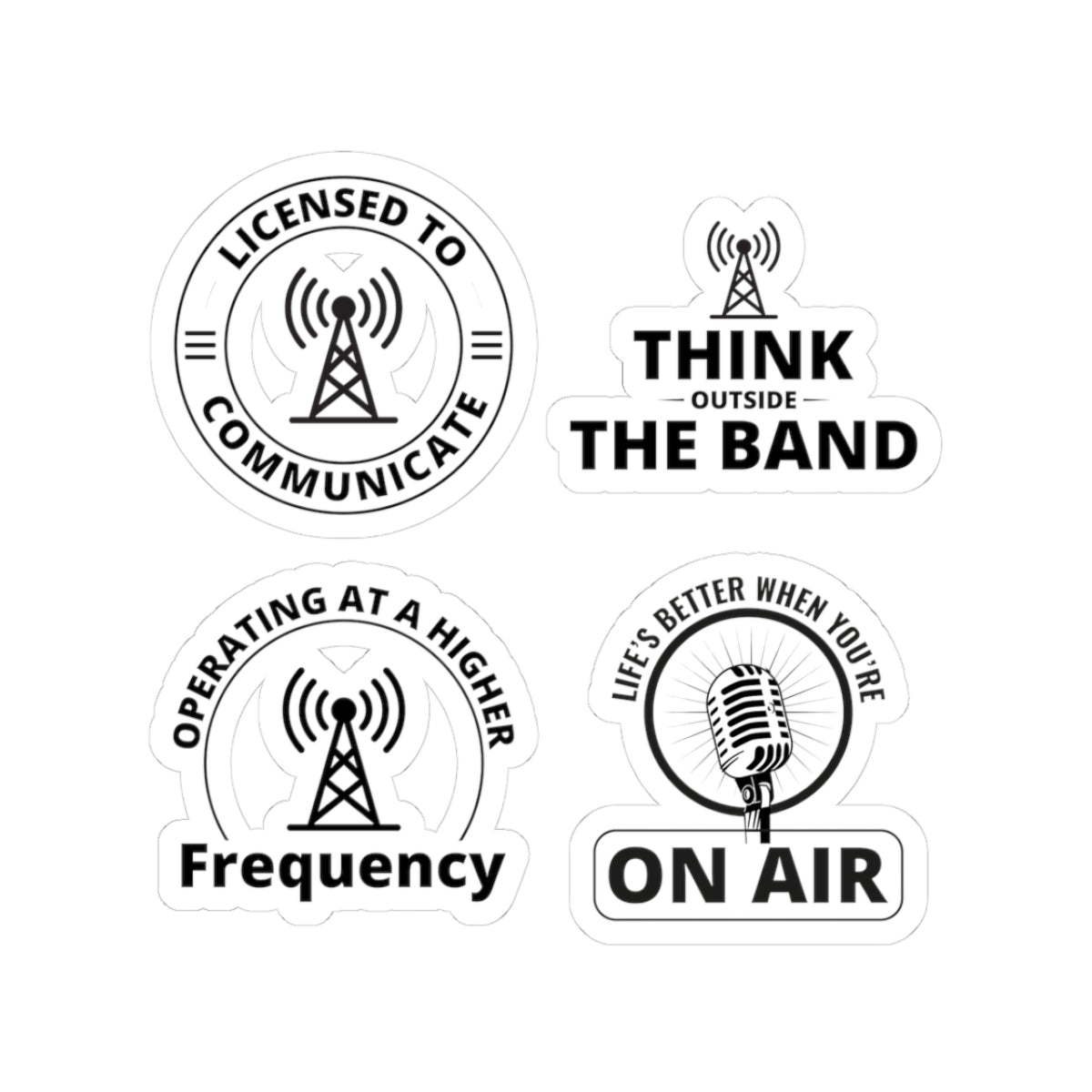 Ham Radio Sticker Pack – 4 PCS Witty Licensed Operator Frequency Decals for Amateur Radio Fans Hobbyists