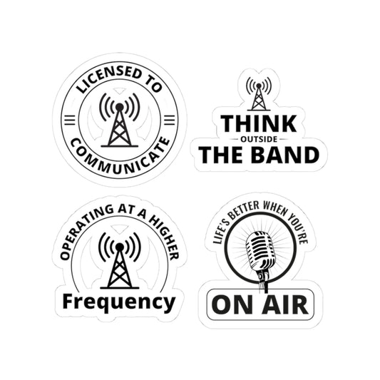 Ham Radio Sticker Pack – 4 PCS Witty Licensed Operator Frequency Decals for Amateur Radio Fans Hobbyists
