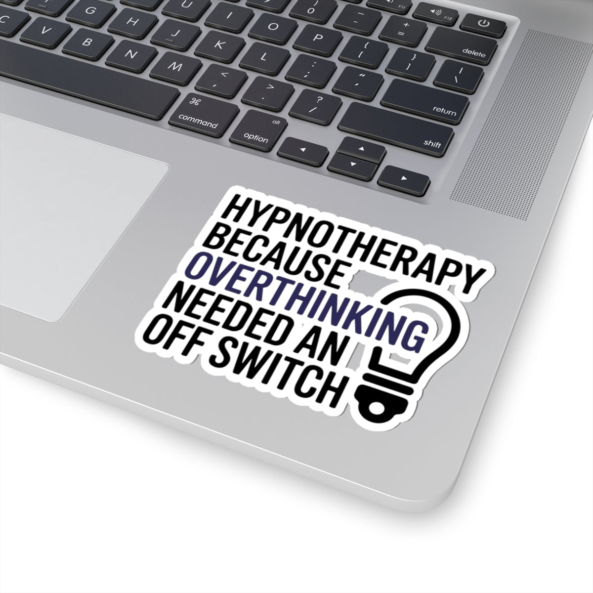 Hypnotherapy Solution Sticker - Overthinking Off Switch Vinyl Decal for Hypnotists, Mental Quiet Specialists
