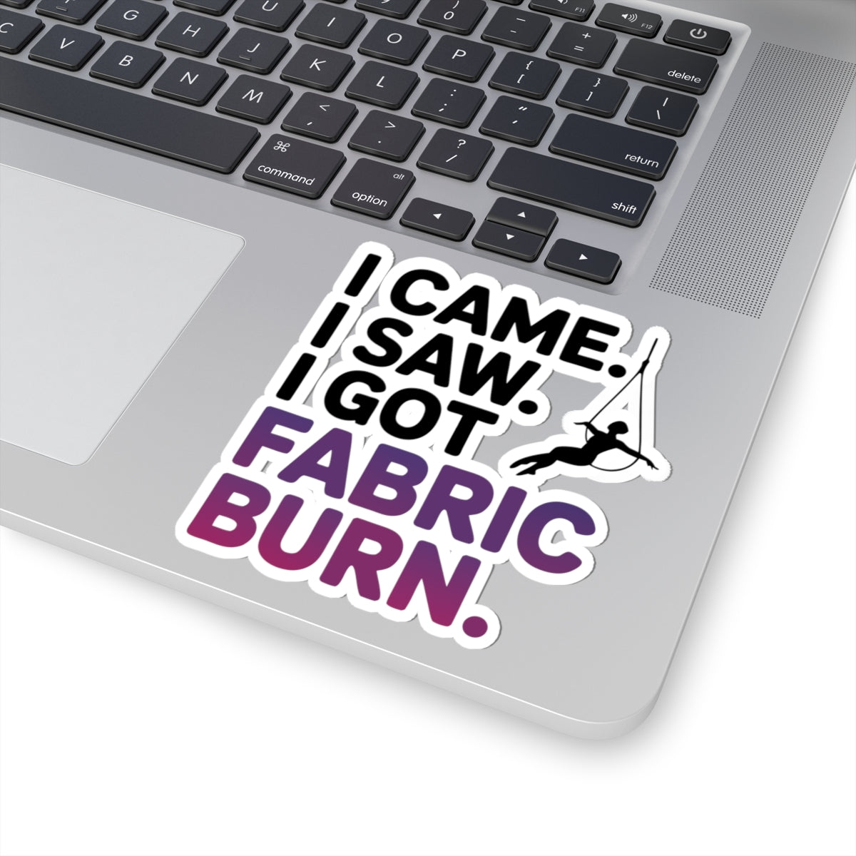 Aerial Silk Sticker – Funny Fabric Burn Quote Decal for Aerialists Lyra Performers and Circus Arts Athletes
