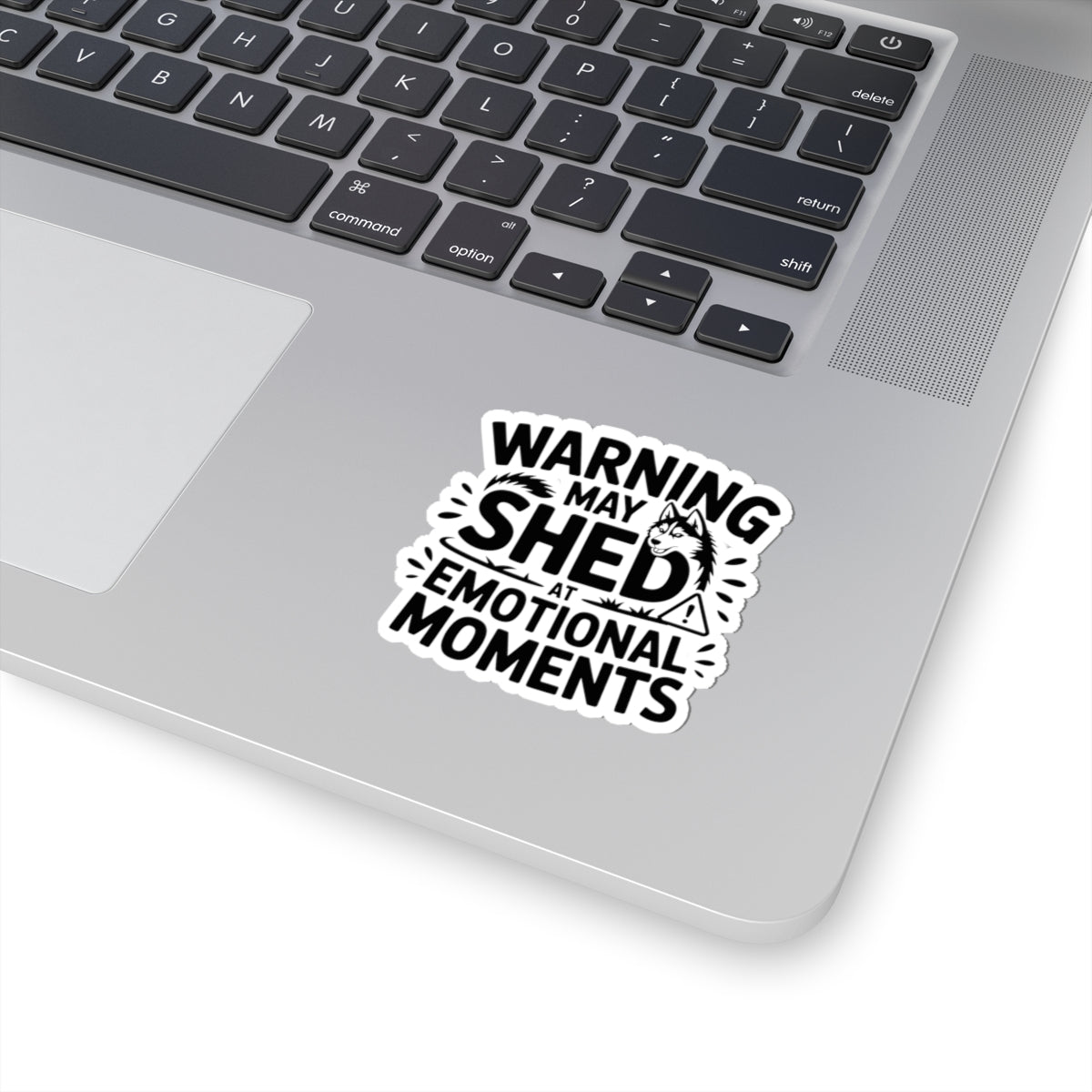 Emotional Husky Sticker - Shedding Warning Vinyl Decal for Dog Lovers