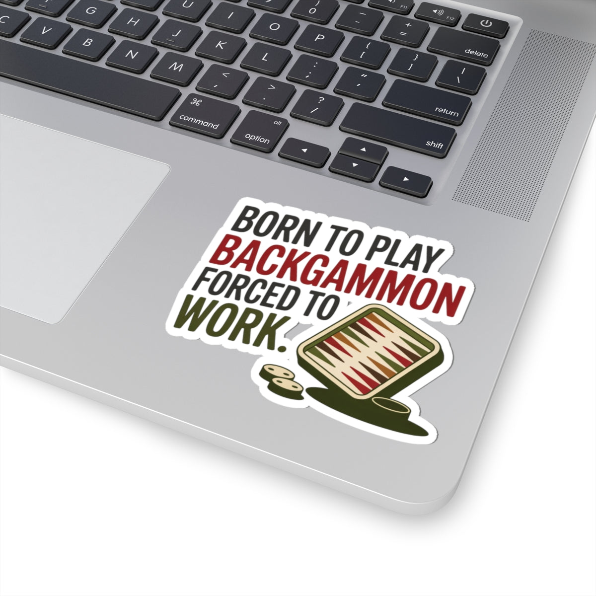 Backgammon Board Sticker – Funny Born to Play Quote Decal for Board Game Players & Tabletop Game Fans