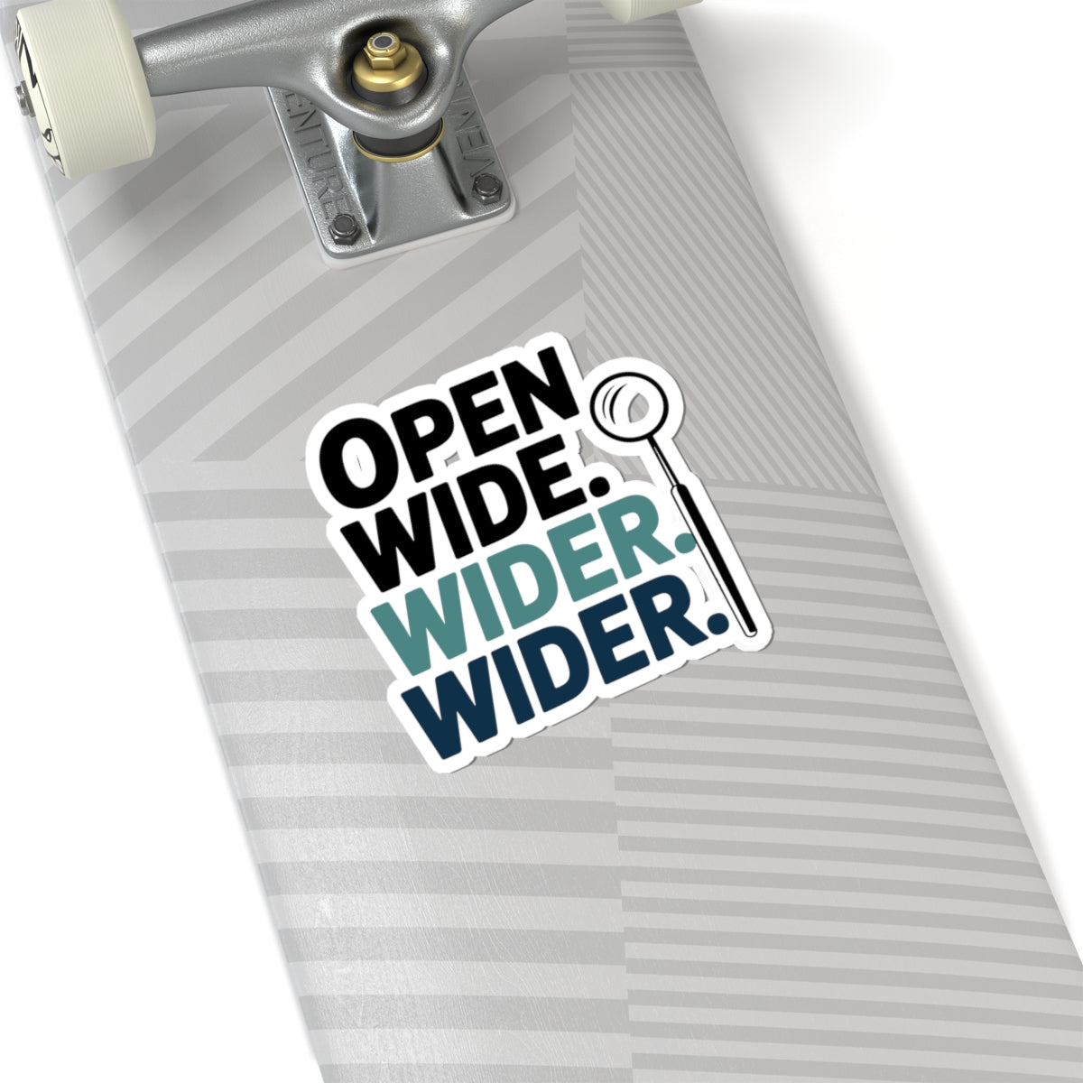 Dental Operatory Sticker - Open Wide Vinyl Decal for Dental Hygienists