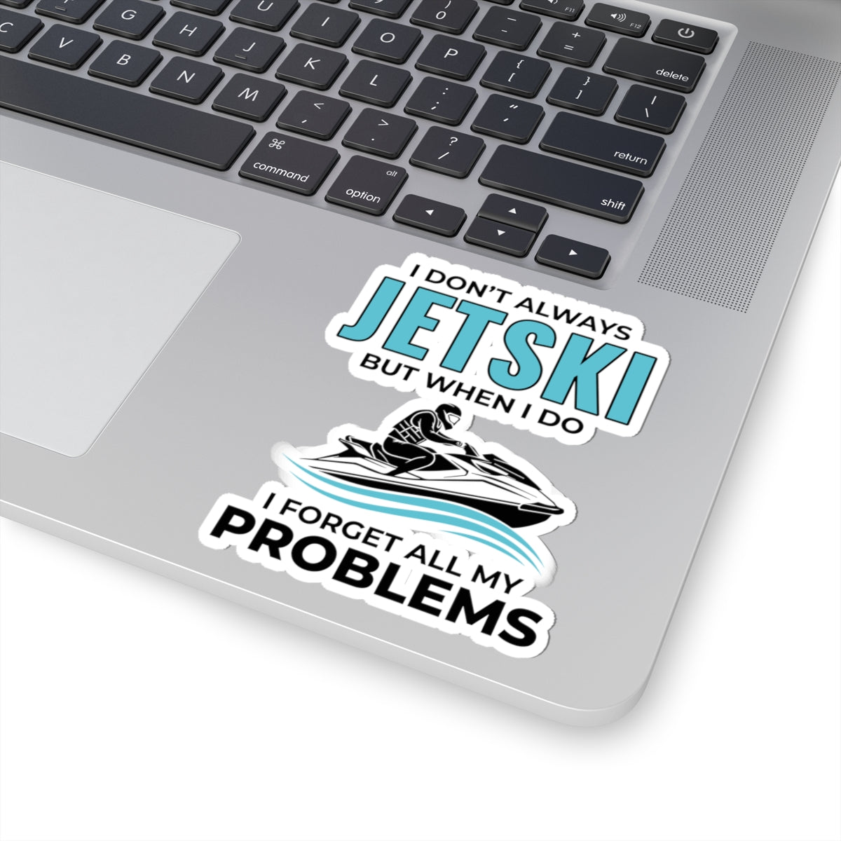 Relaxing Jet Ski Sticker - Stress-Free PWC Vinyl Decal for Water Sports Enthusiasts & Boat Owners