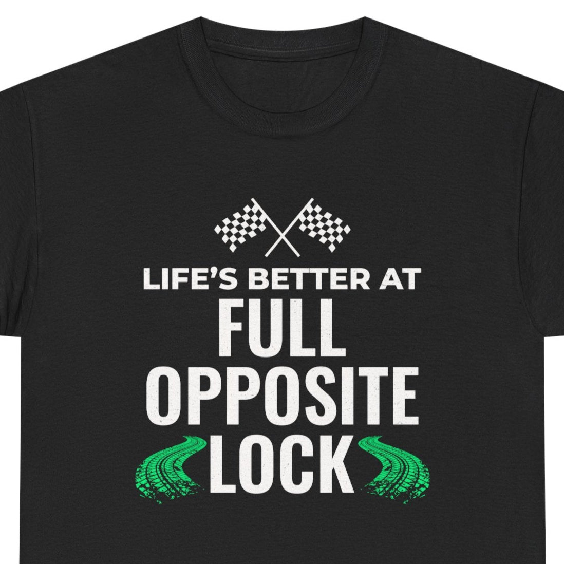 Drifting Drift Racing T-Shirt - Full Opposite Lock Tee for JDM Track Enthusiasts