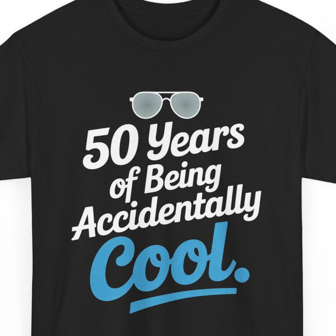 Vintage 50th Birthday T-Shirt - 'Accidentally Cool' Retro Cotton Tee for Milestone Celebrations