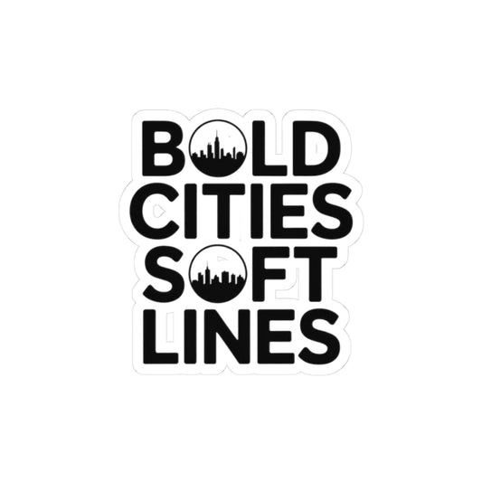 Metropolis Art Sticker - Softline Cityscape Vinyl Decal for GIS Enthusiasts & Nomads