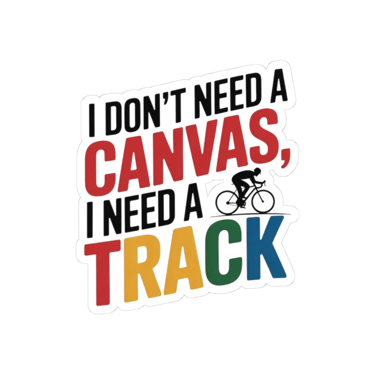 Canvas Track Artistic Sticker - Bike Art Performance Vinyl Decal for Rhythmic Gymnastic Athletes, Studio Riders, Coach
