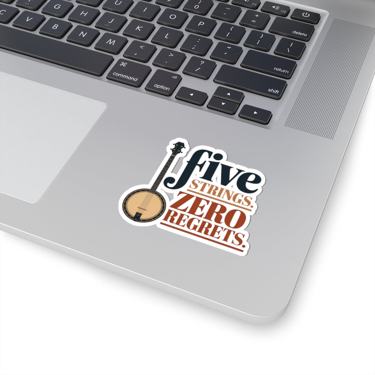 Banjo Sticker – Classic Typography Motivational Decal for Bluegrass Players Folk Music Enthusiasts