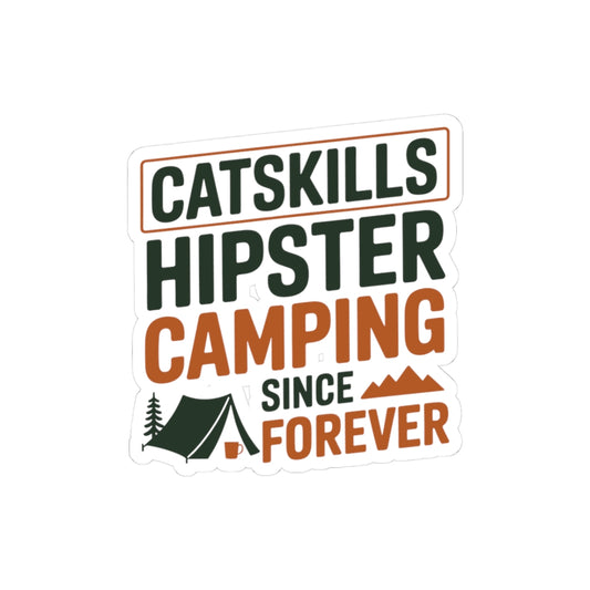 Catskills Camping Sticker - New York Mountains Outdoor Vinyl Decal for Campers Hikers