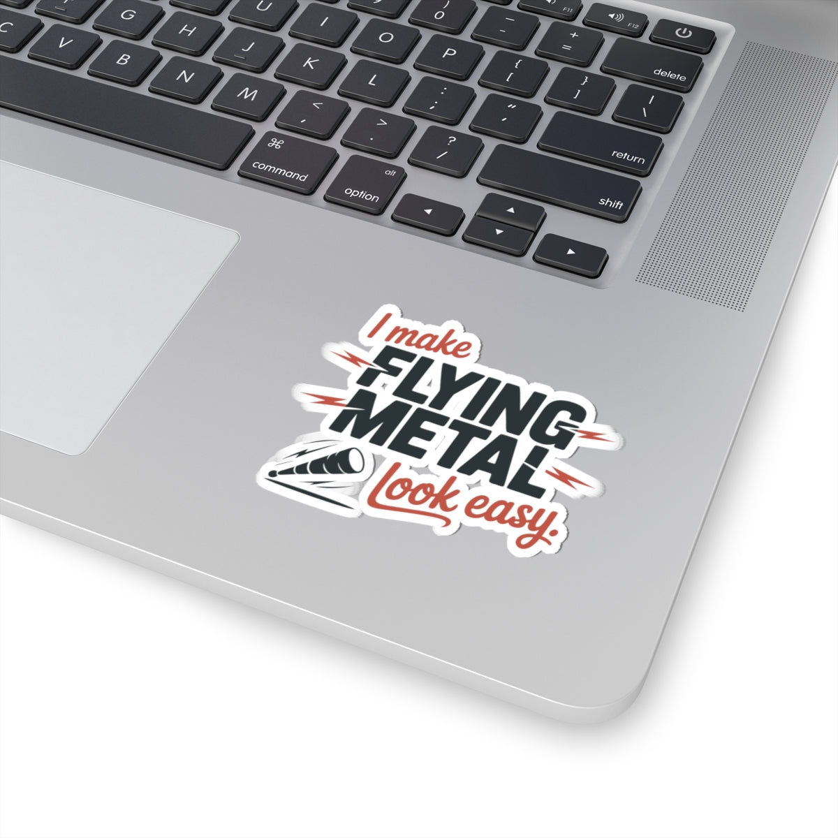 Baton Twirling Sticker – Confident Flying Metal Humor Decal for Competitive Twirlers & Majorette Athletes