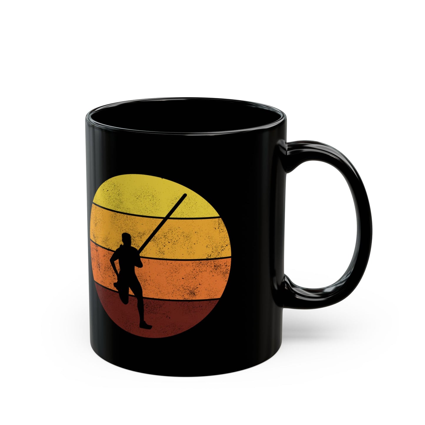 Pole Vault Mug Black - Track Field Gift for Jumpers Athletes Coaches Sports Enthusiasts