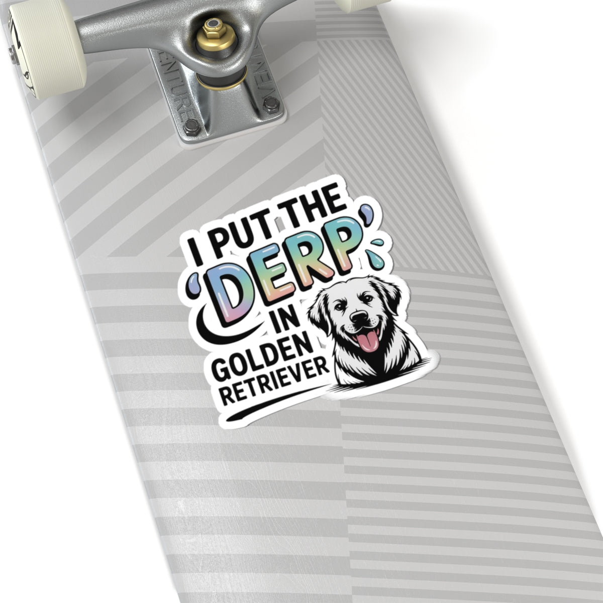 Golden Retriever Derp Sticker - Funny Dog Face Vinyl Decal for Pet Owners Animal Lovers Breed Enthusiasts