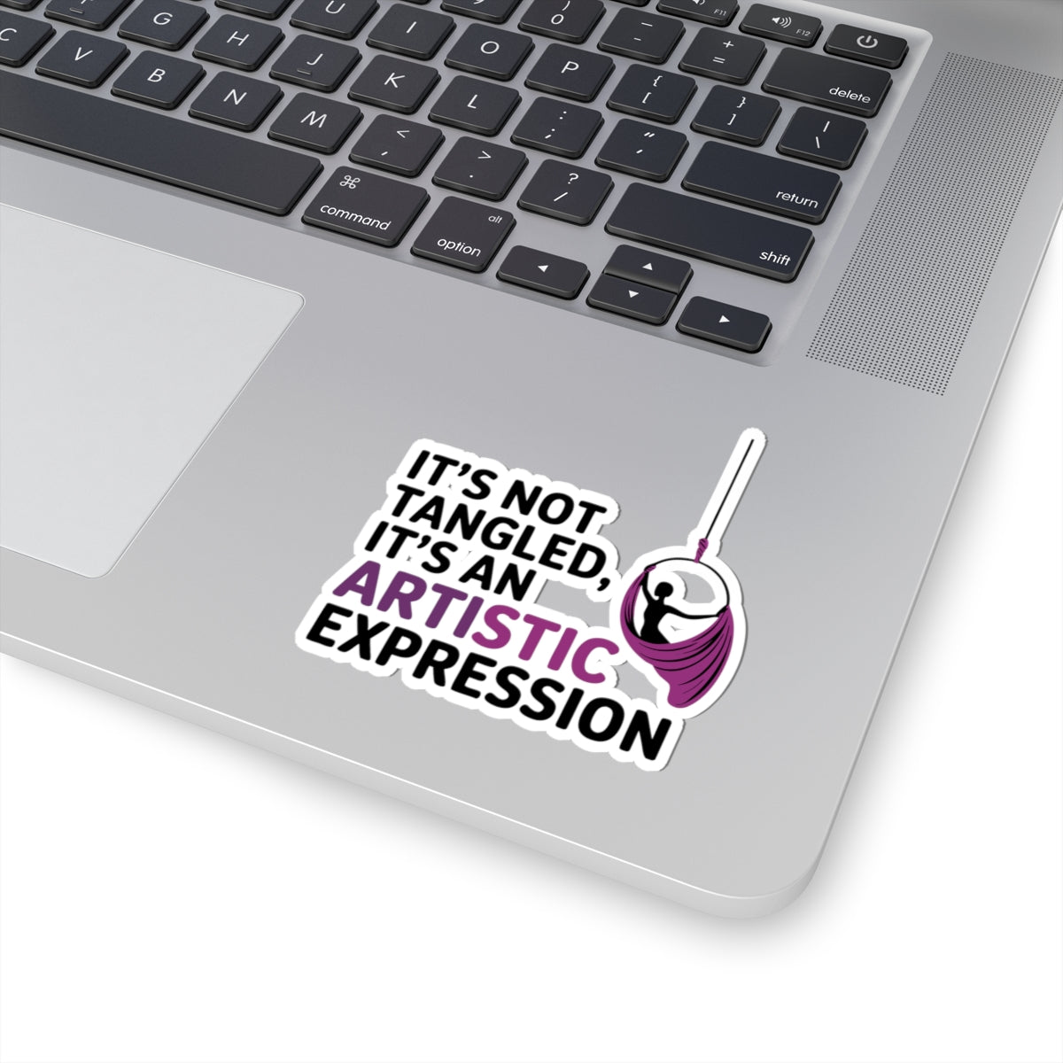 Aerial Lyra Sticker – Funny Artistic Expression Quote Decal for Aerialists Hammock Performers and Circus Athletes