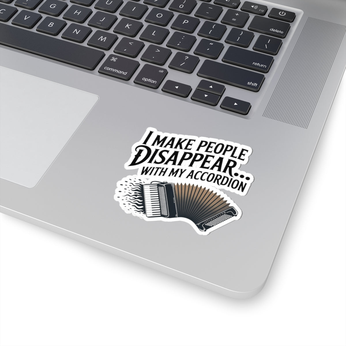 Accordion Player Sticker – Magician Humor Decal for Squeezebox Lovers, Polka Band Members