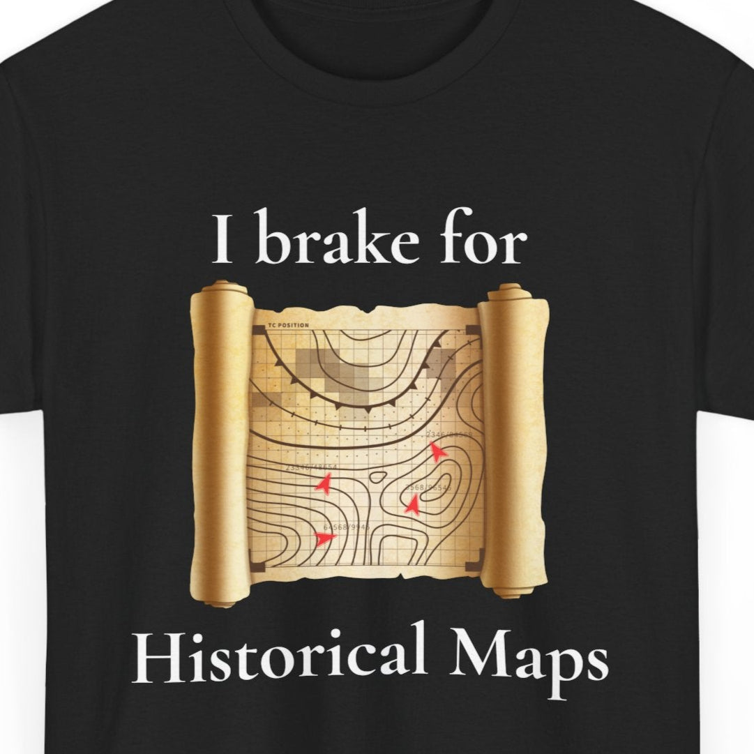 Cartography Enthusiast T-Shirt - Vintage Map Lover Tee for History Buffs