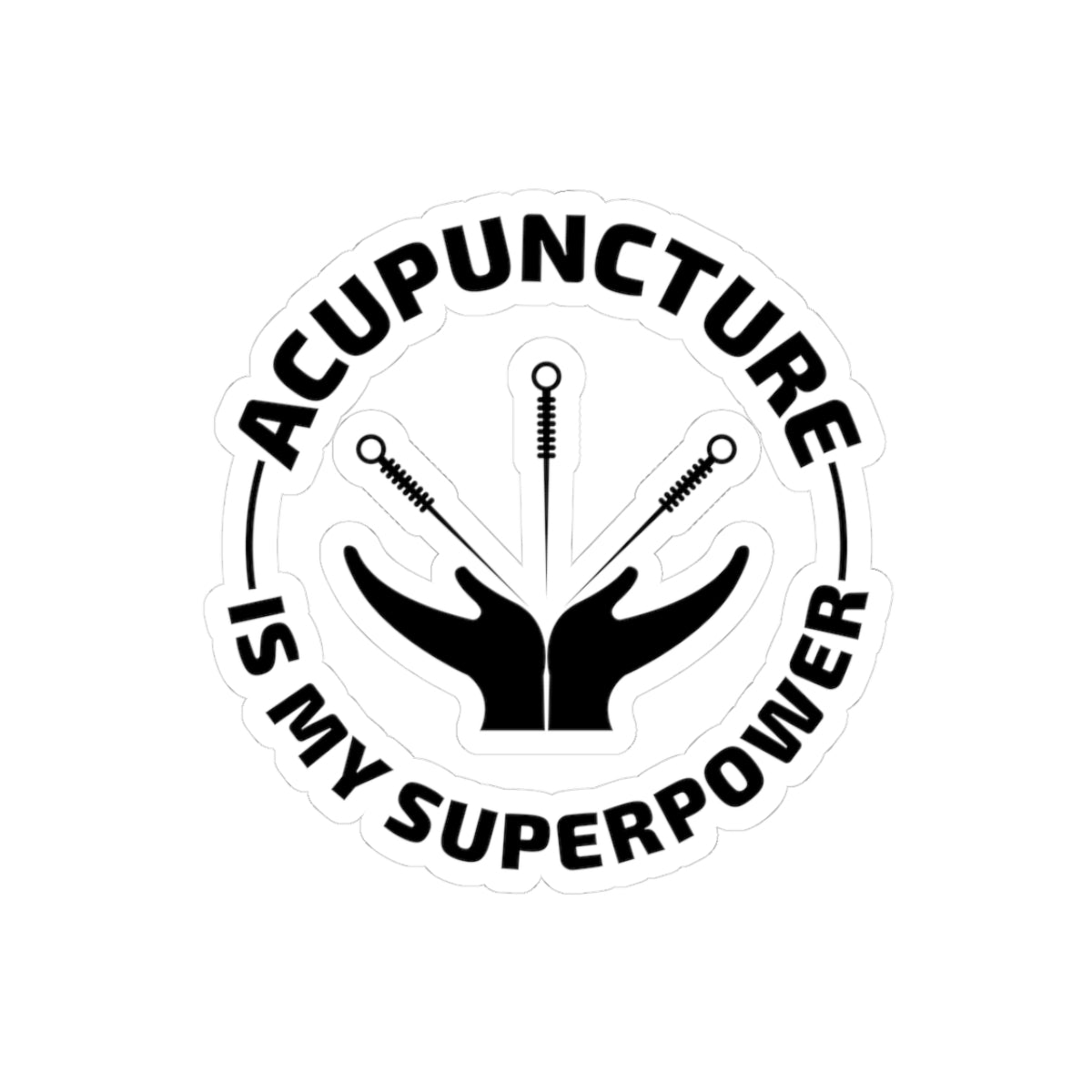 Acupuncture Superpower Sticker - Healing Gift Vinyl Decal for Acupuncturists, TCM Practitioners