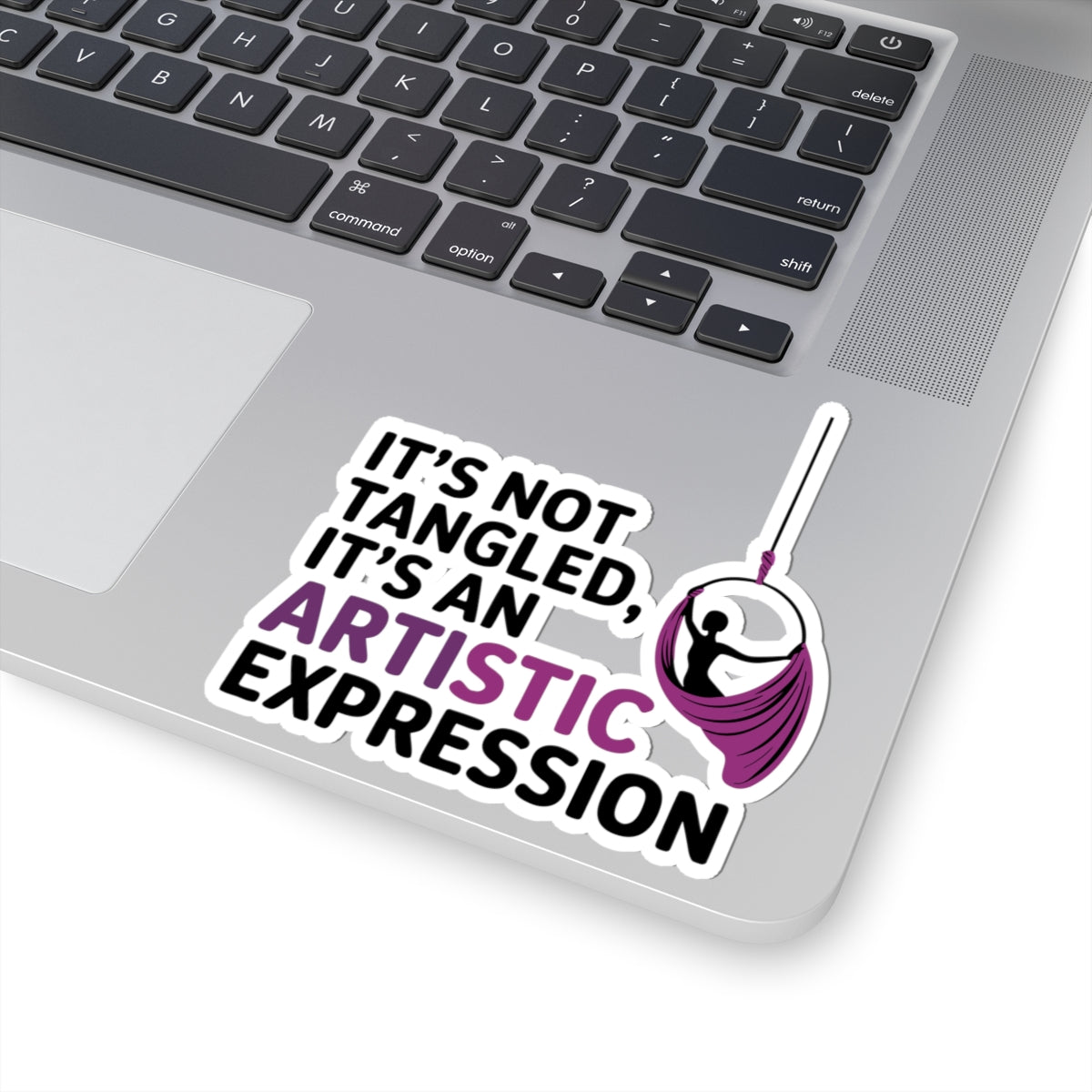 Aerial Lyra Sticker – Funny Artistic Expression Quote Decal for Aerialists Hammock Performers and Circus Athletes