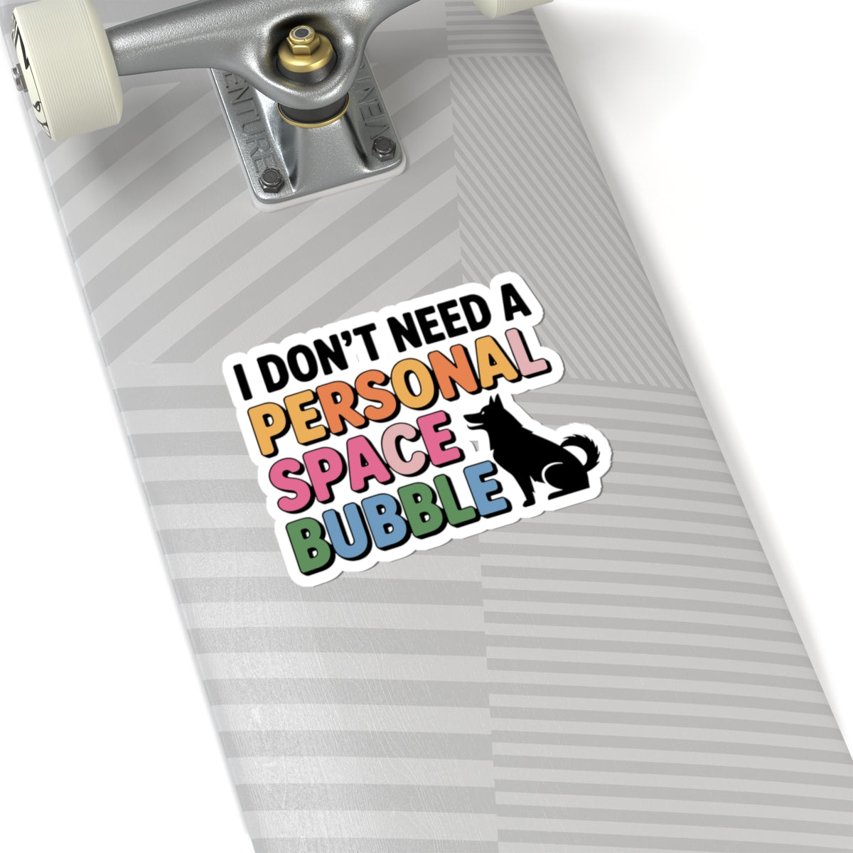 Personal Space Invader Husky Sticker - Clingy Pup Vinyl Decal for Siberian Dog Lovers