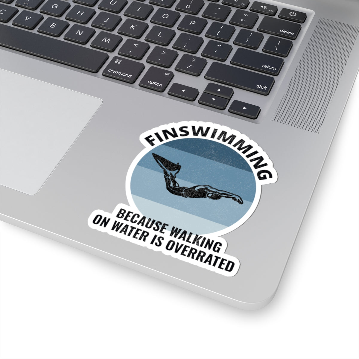 Finswimming Pride Sticker - Aquatic Speed Vinyl Decal for Swimmers & Water Sport Athletes