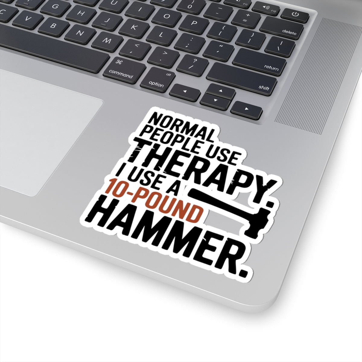 Blacksmith Therapy Sticker – Sarcastic Hammer Forge Quote Decal for Ironworkers Metal Craft Smiths