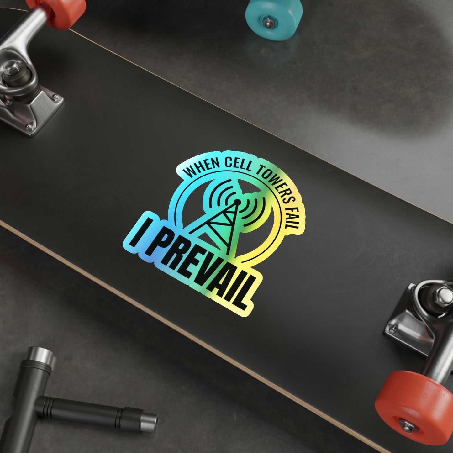 Amateur Ham Radio Operator Stickers Holographic Vinyl Decal - Reliable Comms & Backup Networks