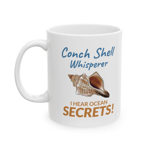 Conch Shell Mug for Beach Lovers and Ocean Sound Listeners
