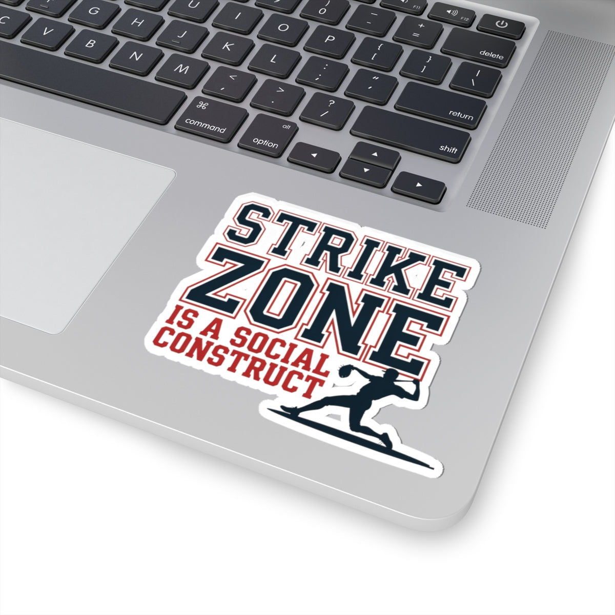 Baseball Pitcher Sticker – Funny Varsity Style Strike Zone Humor Decal for Pitchers Coaches