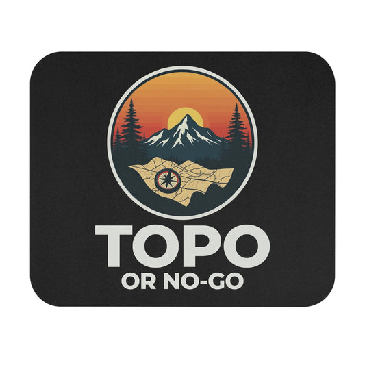 Topographic Map Outdoor Mouse Pad - Navigation Non-Slip Rubber Base for Hikers & Explorers