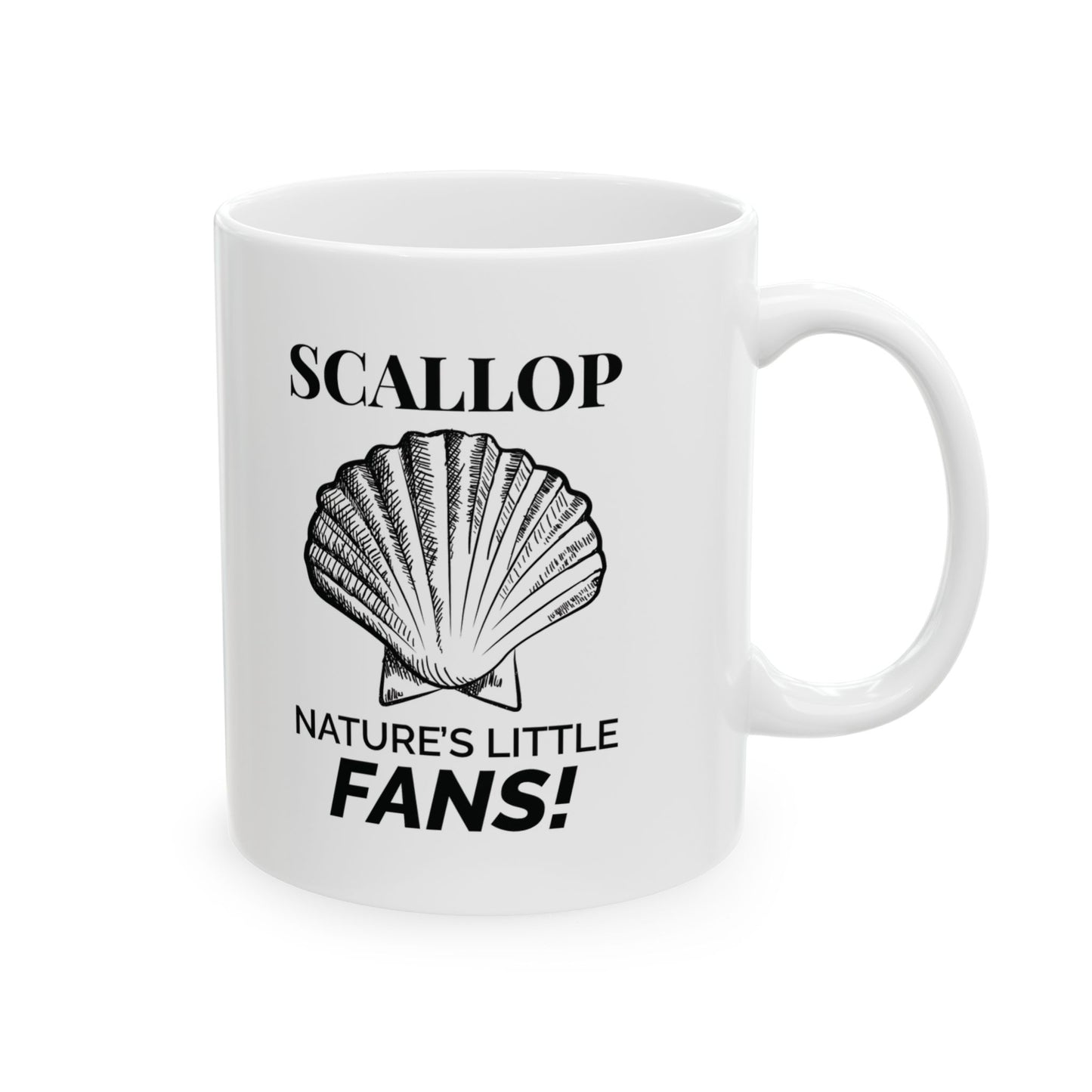 Scallop Shell Mug, Ocean Fan, Beach Lover Gift