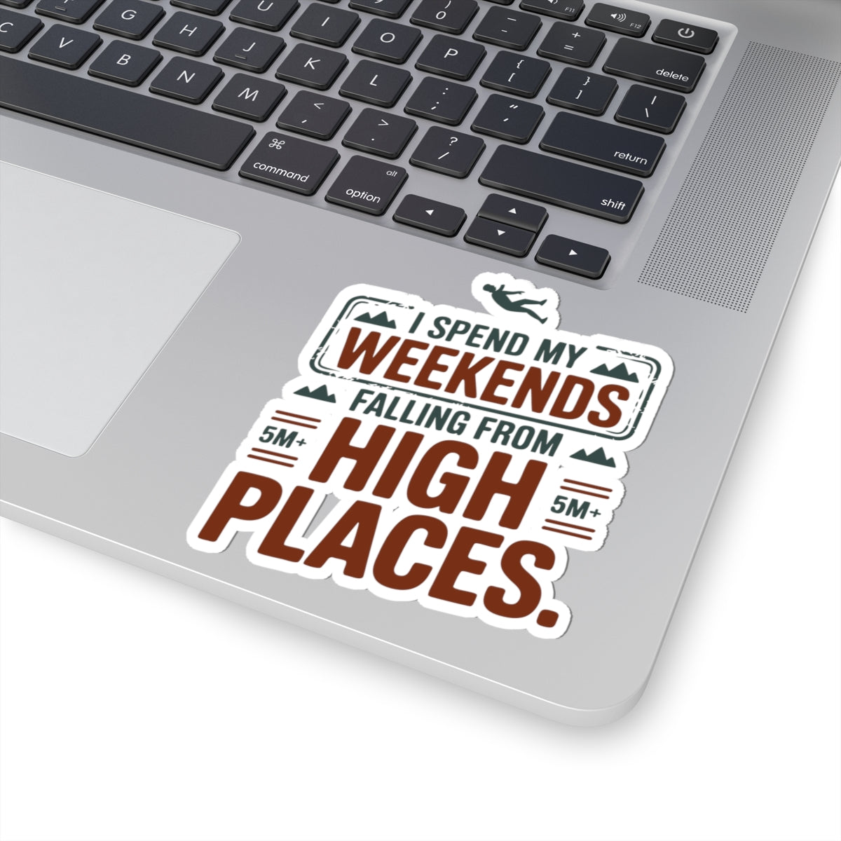 Pole Vault Sticker Funny Track Decal – Humorous Falling from Heights Quote for Pole Vaulter Athlete Jumper