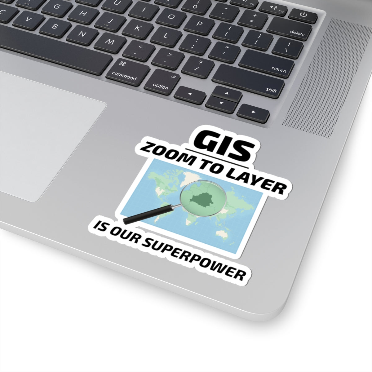 "GIS Enthusiast Sticker - Zoom to Layer Vinyl Decal for Cartographers and Mappers"