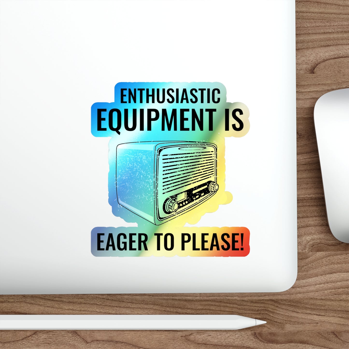 Amateur Ham Radio Operator Stickers Holographic Vinyl Decal - Radio Gear & Shack Enthusiast