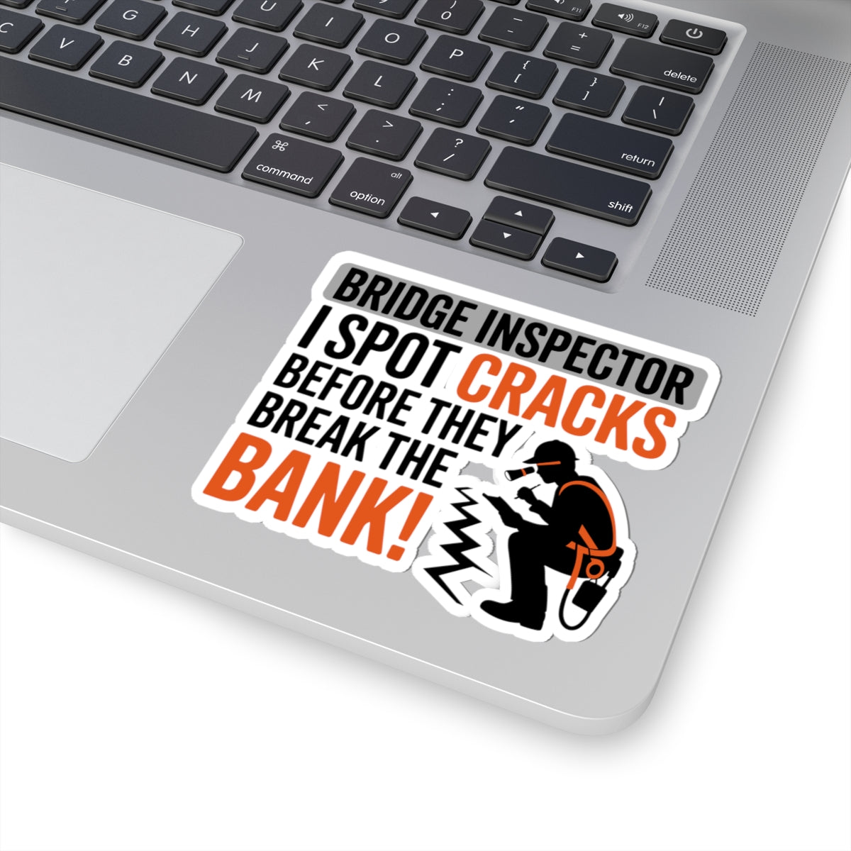 Bridge Inspector Sticker - Spot Cracks Vinyl Decal for Engineers & Technicians