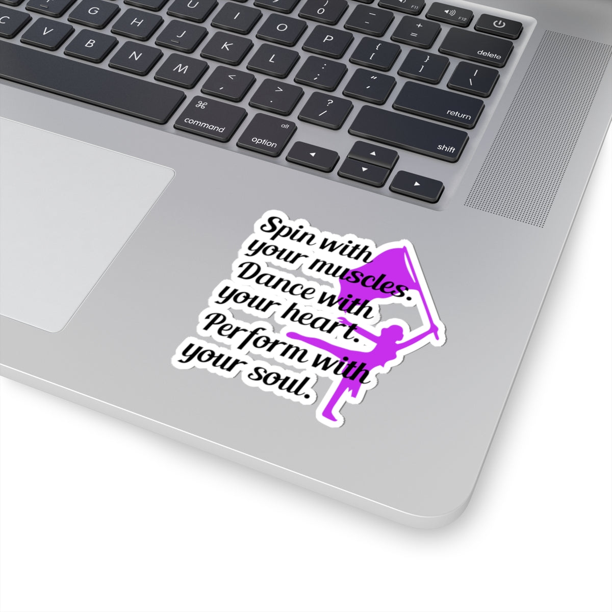 Color Guard Sticker Vinyl: Spin Dance Perform - Twirling Dancer Design